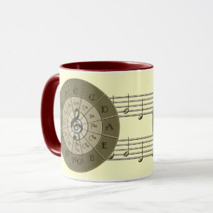 Circle of Fifths Deco Gold Mug