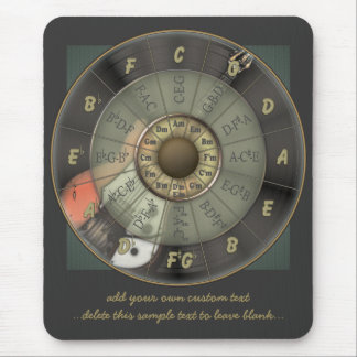 Circle Of Fifths - Vintage Guitar Personalised Mouse Mat