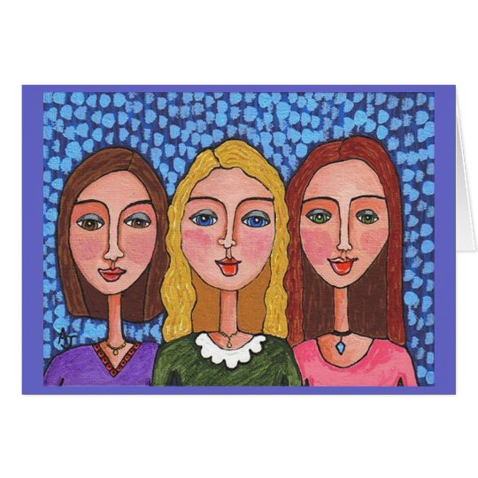 CIRCLE of FRIENDS - colour version greeting card