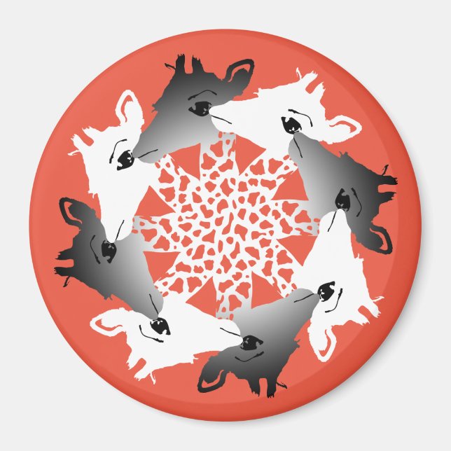 circle of giraffes magnet (Front)