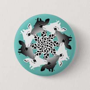 circle of giraffes magnet button