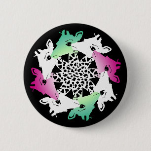 circle of giraffes magnet button