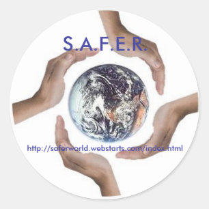 Circle_of_Hands, S.A.F.E.R., http://saferworld.... Classic Round Sticker