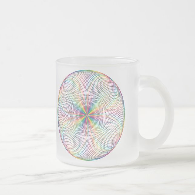 Circle of joy frosted glass coffee mug (Right)