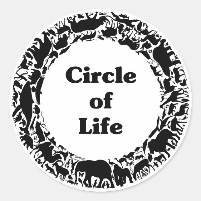 Circle of life classic round sticker (Front)