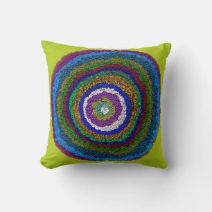 Circle of Life Multicolor Throw Pillow