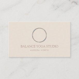 Circle of Life Symbol Yoga Instructor Customised Business Card