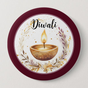 Circle of Light: A Diwali Blessing 10 Cm Round Badge