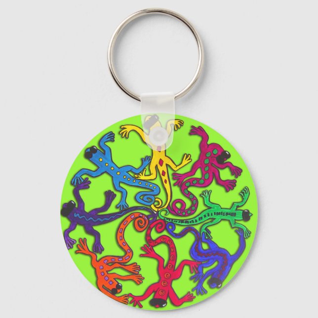 Circle of Lizards Key Ring (Front)