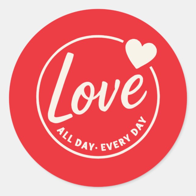 Circle of Love Classic Round Sticker (Front)