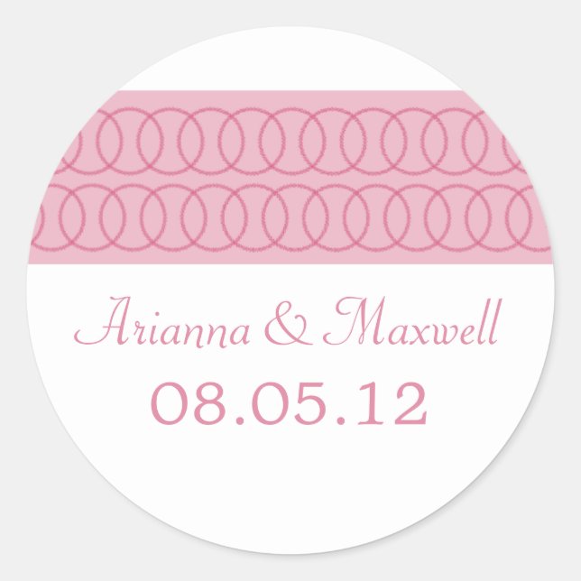 Circle of Love Wedding Stickers (Front)