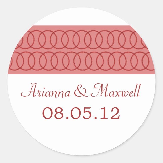 Circle of Love Wedding Stickers (Front)