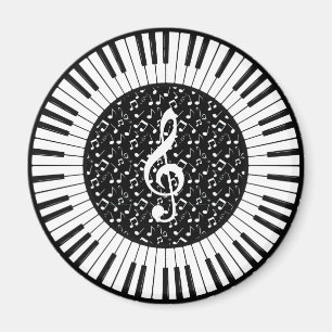 Circle of Piano Keys Design Magnet