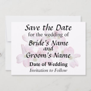 Circle of Pink Dogwood Save The Date