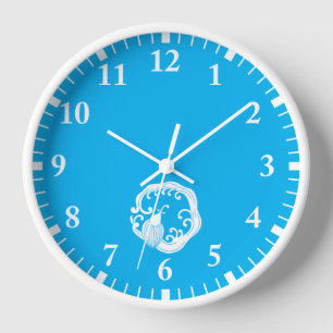 Circle of rainy dragon round clock