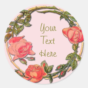 Circle of Roses on Customisable Stickers