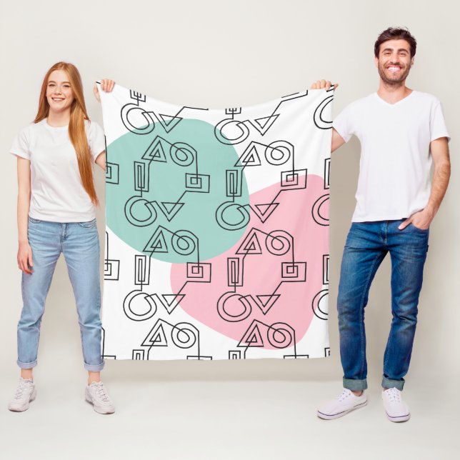 Circle of Shapes  Fleece Blanket (In Situ)