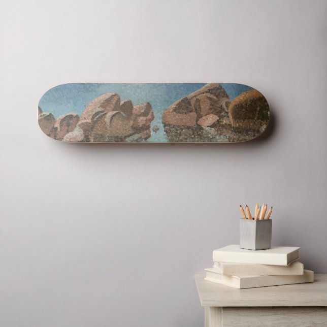 Circle of Stones Lake Tahoe Impressionism Skateboard (Wall Art (Horz))
