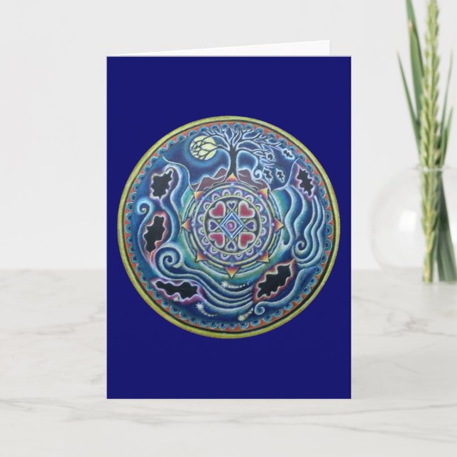 Circle of the Seasons- Fall Equinox Mandala Card (Front)