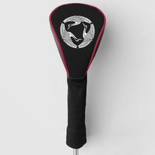 Circle of three cranes golf head cover