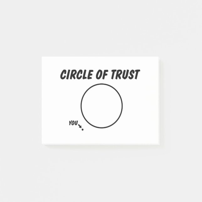 CIRCLE OF TRUST FUNNY POST-IT NOTES (Front)