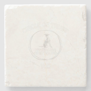 Circle Of Trust My Italian Greyhound Funny Dog. Stone Coaster