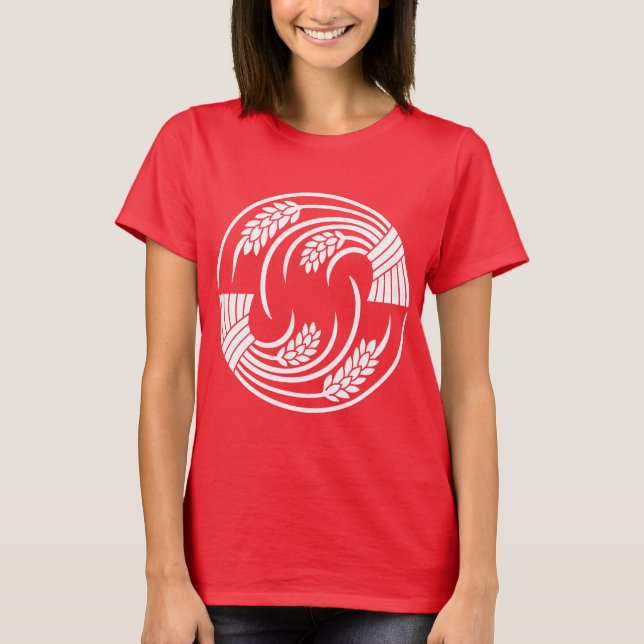 Circle of two head-to-tail rice plants T-Shirt (Front)