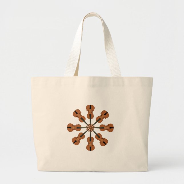 Circle of Violins Large Tote Bag (Front)