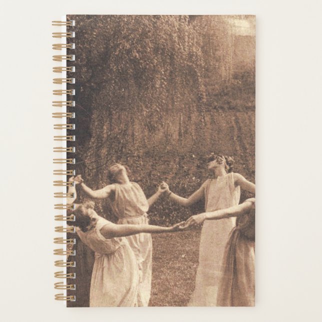 Circle Of Witches Vintage Women Dancing Planner (Front)