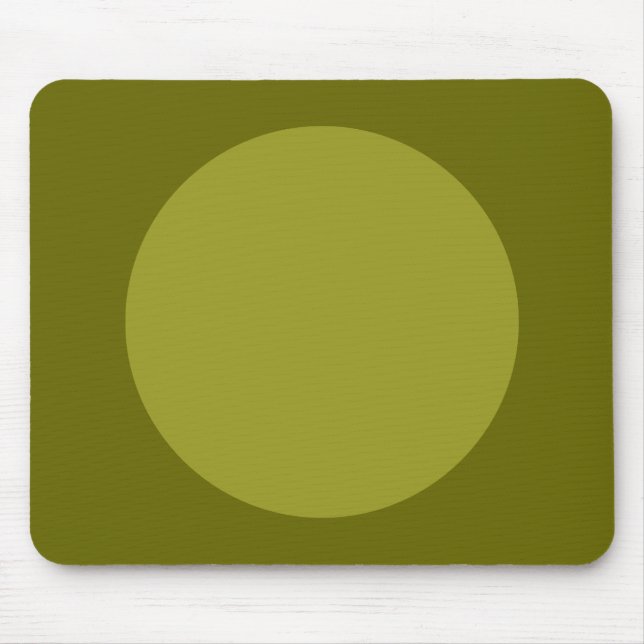 Circle - Olive and Deep Olive Mouse Mat (Front)