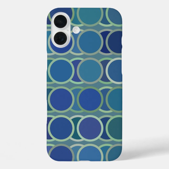 Circle Pattern Blue Case-Mate iPhone Case (Back)