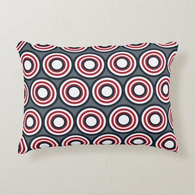 Circle Pattern Decorative Accent Pillow (Front)