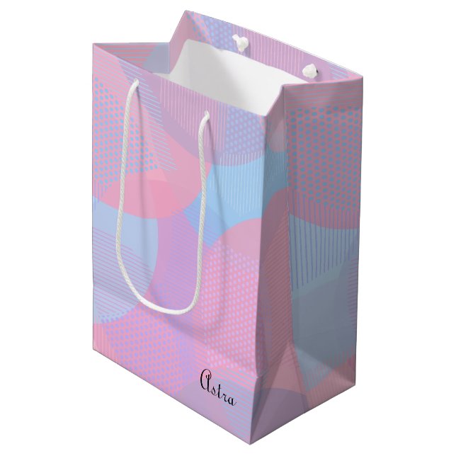 Circle Pattern Large Gift Bag (Front Angled)