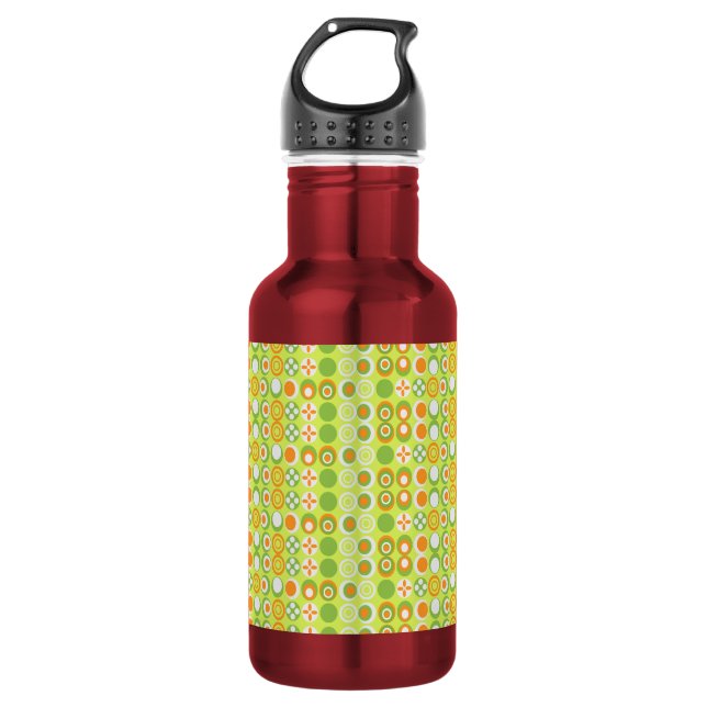Circle Pattern Print 532 Ml Water Bottle (Front)