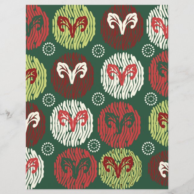 Circle Pattern Scrapbook Paper (Front)