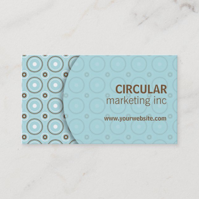 Circle Pattern Underlay Business Card (Front)