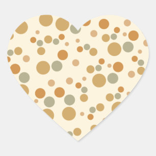 circle patterned heart sticker