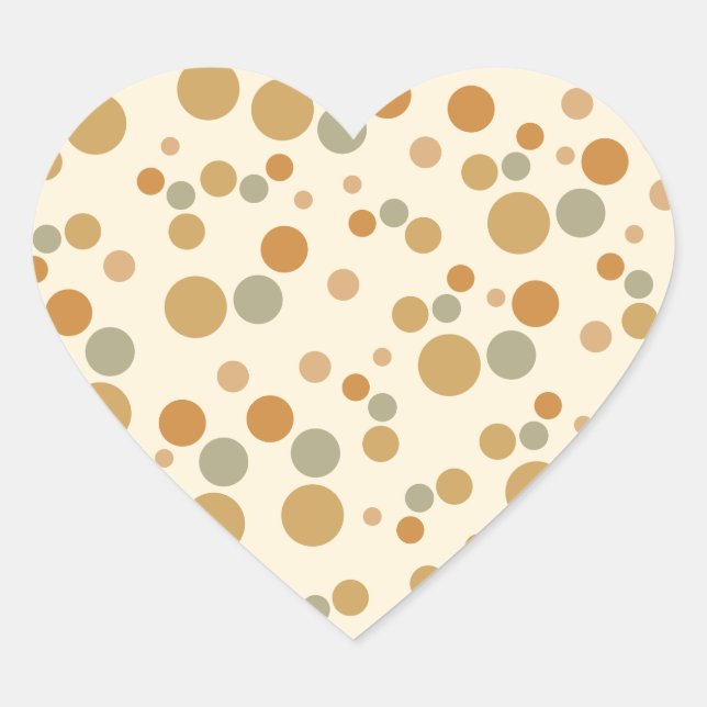 circle patterned heart sticker (Front)