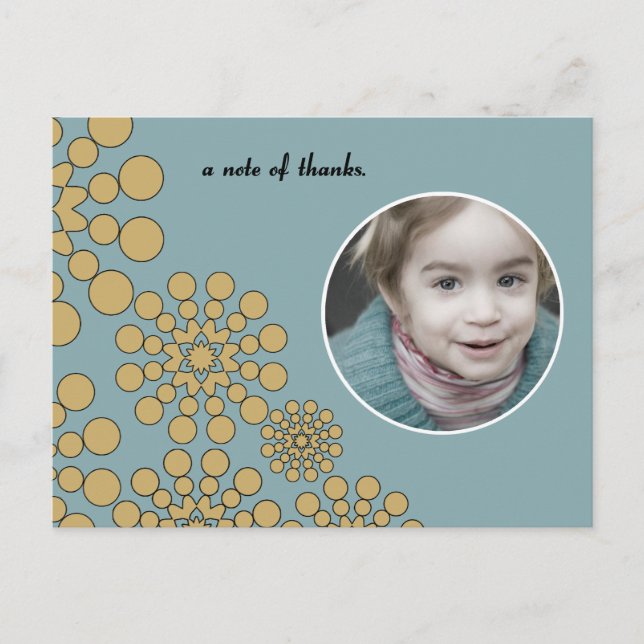 circle patterned thank you postcard (Front)