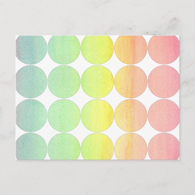 Circle Photo Postcard Rainbow (Front)