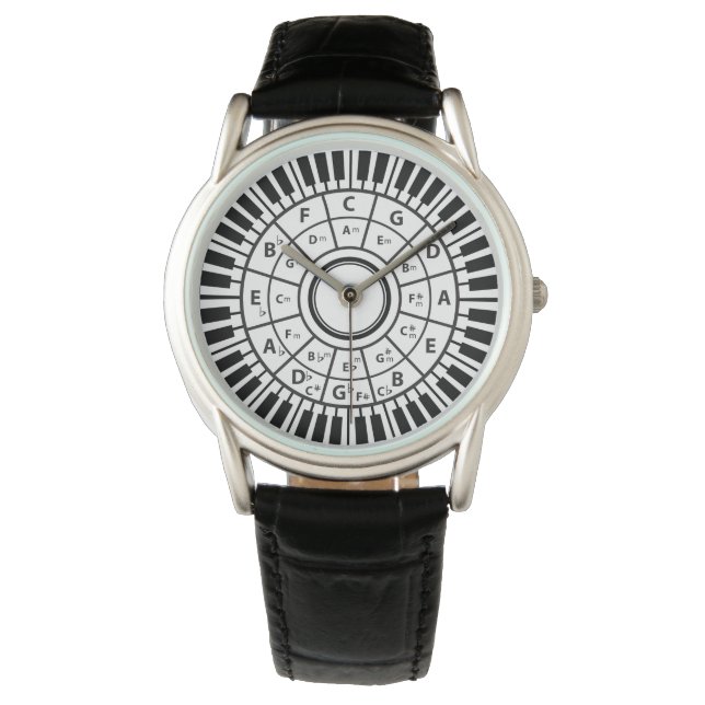 Circle Piano Keys Circle of Fifths Watch (Front)