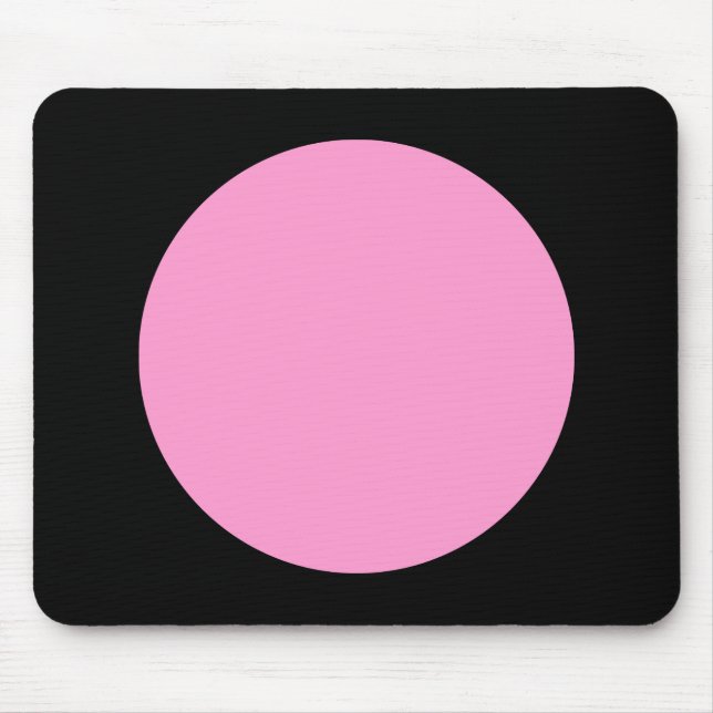 Circle - Pink and Black Mouse Mat (Front)