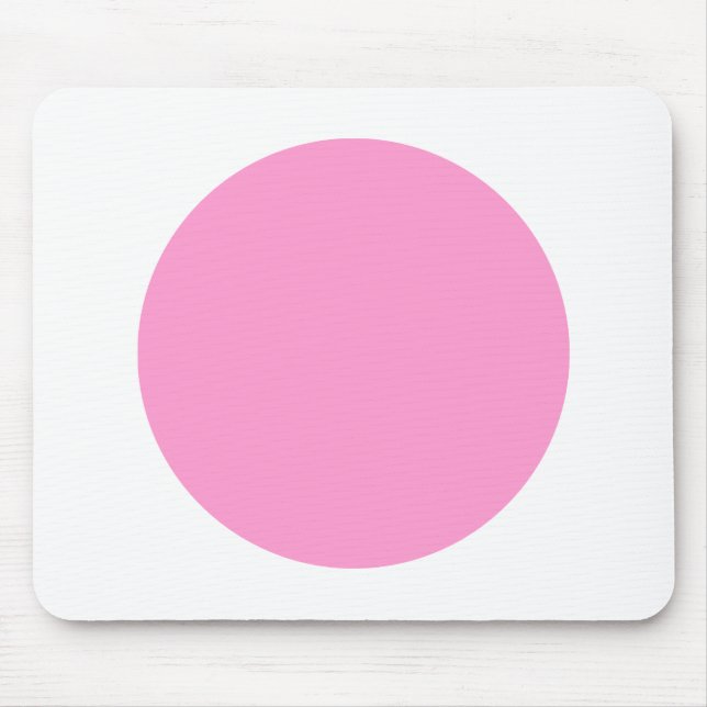 Circle - Pink and White Mouse Mat (Front)