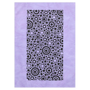 Circle Polka Dots black + your background colour Tablecloth