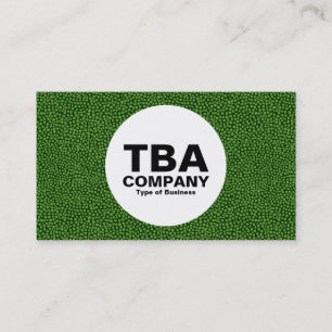 Circle - Random Spots - Avocado on Dark Green Business Card
