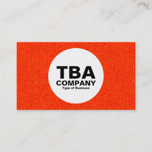 Circle - Random Spots - Orange on Red Business Card