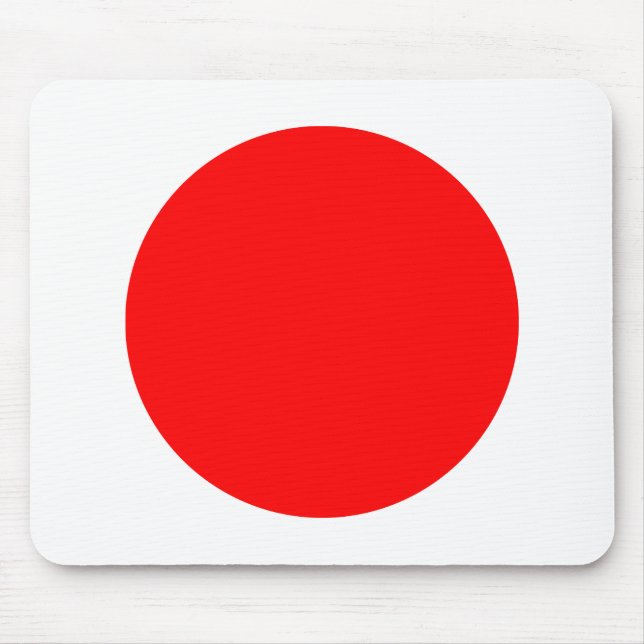 Circle - Red and White Mouse Mat (Front)
