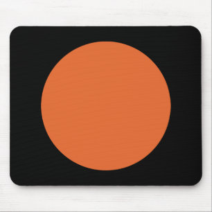 Circle - Red Brown with Black Mouse Mat