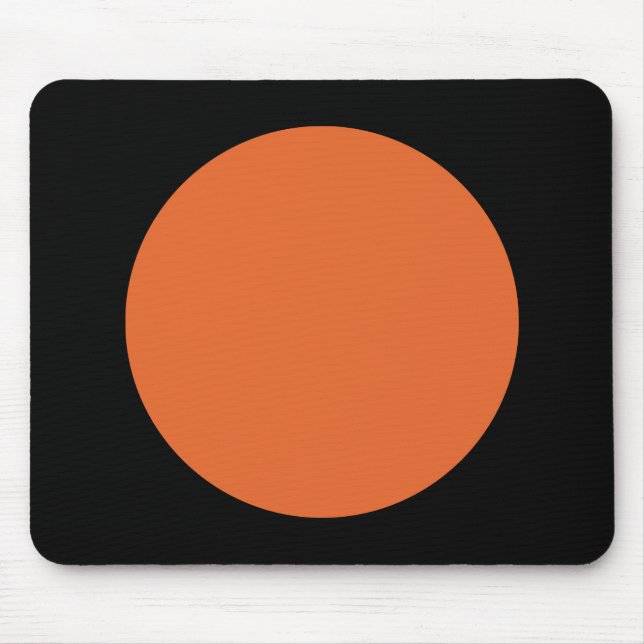 Circle - Red Brown with Black Mouse Mat (Front)