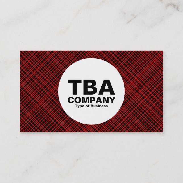 Circle - Red Lines Business Card (Front)